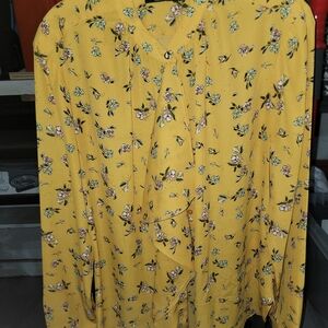 Ralph Lauren Yellow Floral Blouse